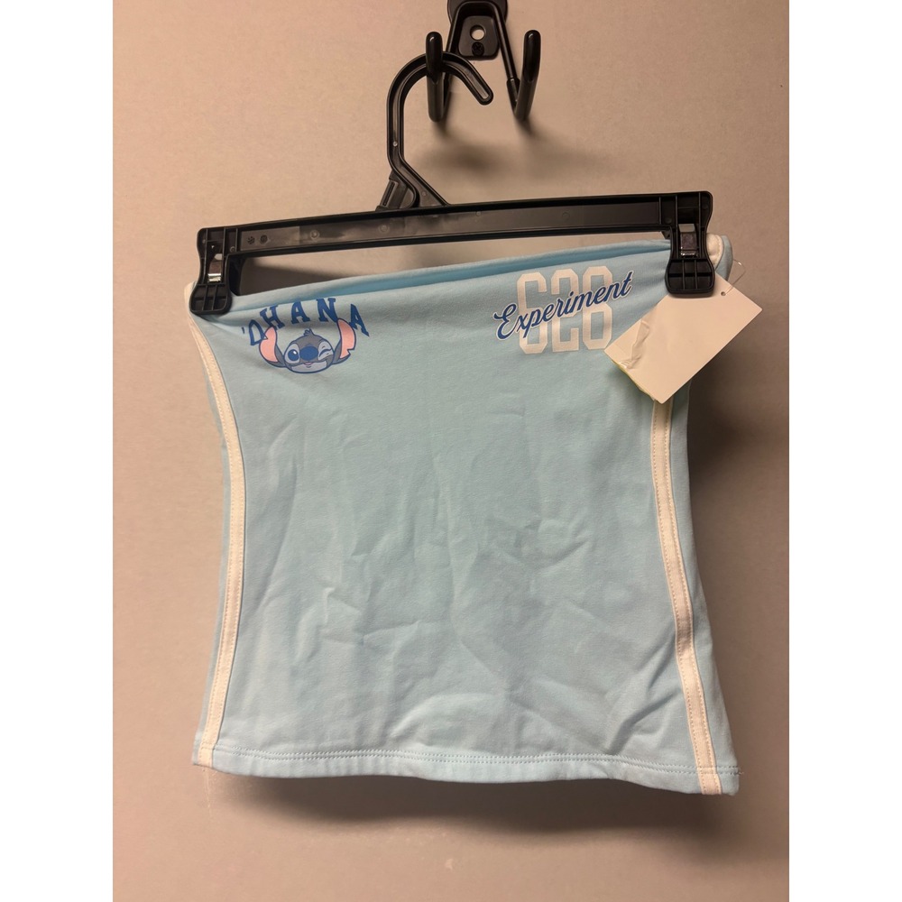 Disney Lilo & Stitch Girls Tube Top Light Blue Experiment 626 Ohana NWT